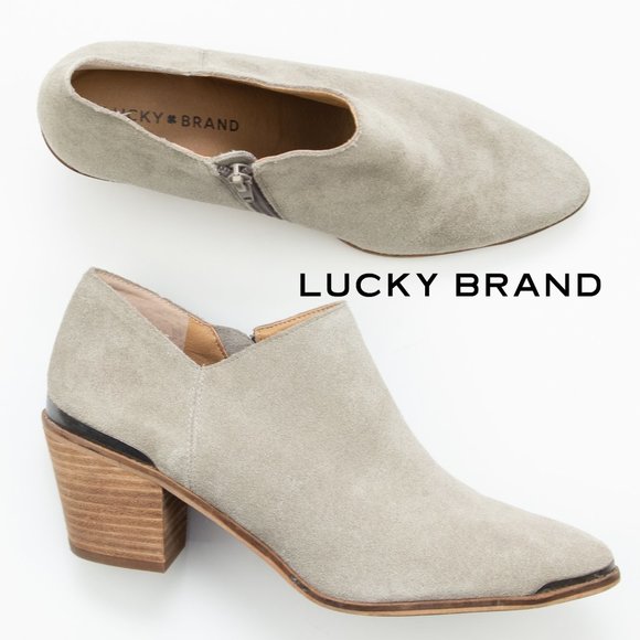 Lucky Brand Shoes - Lucky Brand Warm Stone Landrue Suede Ankle Boot 8